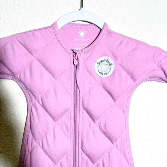 Dreamland Baby Weighted Cotton Quilted Pink Transition Swaddle SIZE 3-6 M